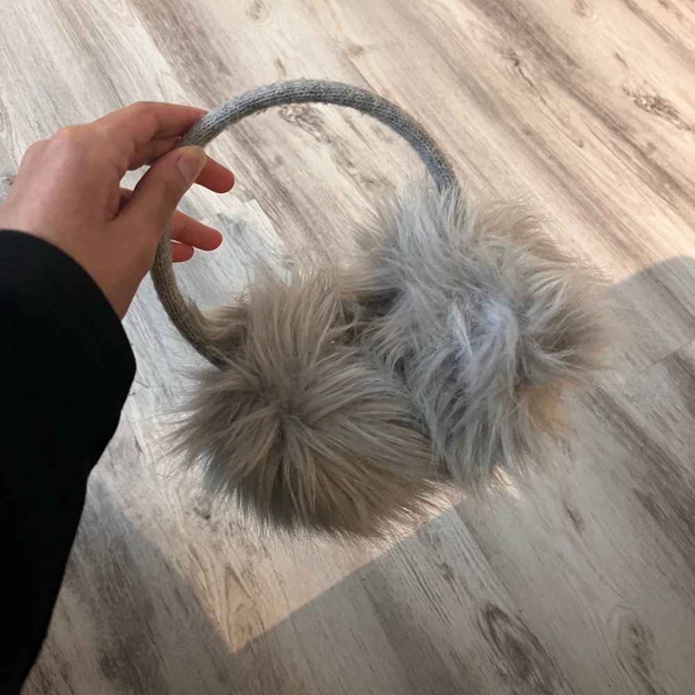 Gray Furry Earmuffs